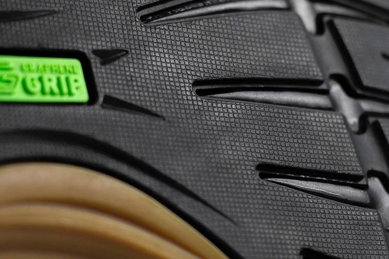 close up of a graphene sole